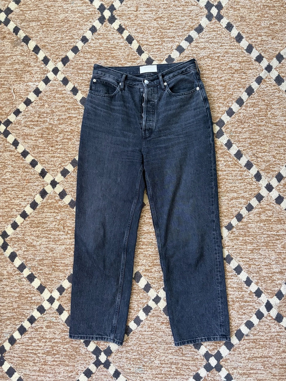 Women's Everlane High-Rise Straight Leg Jeans - Black